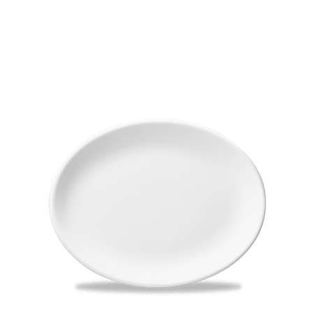 White  Oval Plate 9"